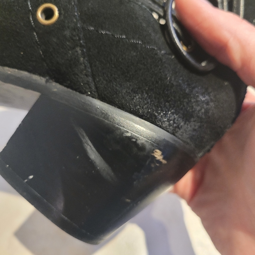 Women's Faux Suede Ankle Boots - Picture 5 of 10